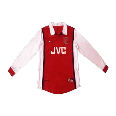 Arsenal Vintage Soccer Jersey Home 1998/99 
 Long Sleeve - Soccer Store Near