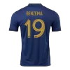 France Jersey BENZEMA #19 Home 2022 World Cup - Soccer Store Near