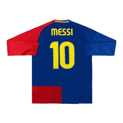 Barcelona Vintage Soccer Jersey MESSI #10 Home 2008/09 
 Long Sleeve - UCL Final - Soccer Store Near