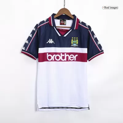 Manchester City Vintage Soccer Jersey Away 1997/98 
 - Soccer Store Near