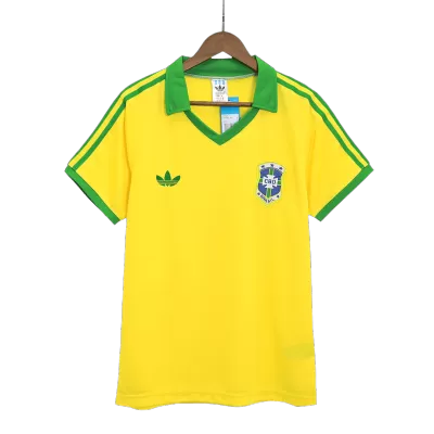 Brazil Vintage Soccer Jersey Home 1977 
 - Soccer Store Near