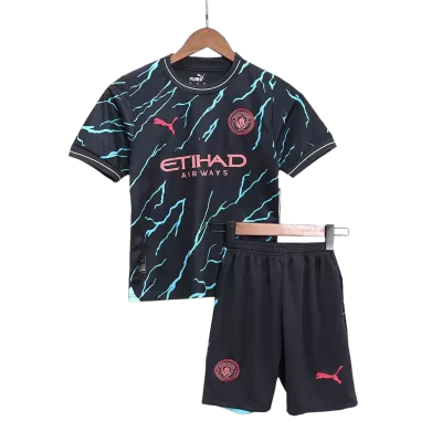 Manchester City Cheap Kids Kit Third Away 2023/24 (Shirt+Shorts) - Soccer Store Near