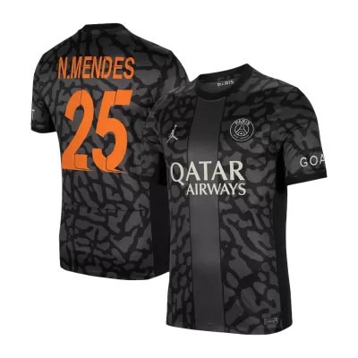 PSG Jersey N.MENDES #25 Third Away 2023/24 UCL - Soccer Store Near