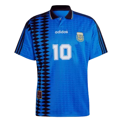 Argentina Vintage Soccer Jersey #10 Away 1994 - Soccer Store Near