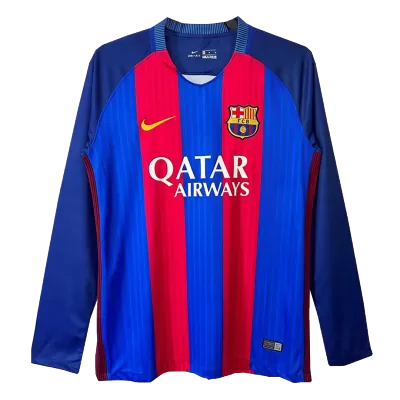 Cheap Retro Football Jersey Barcelona Home 2016/17 
 Long Sleeve - Soccer Store Near