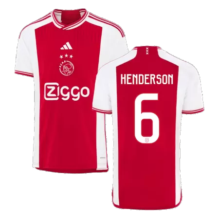 Ajax Soccer Jersey HENDERSON #6 Home 2023/24 - Soccer Store Near