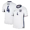 England Soccer Jersey RICE #4 Home 2024 - Soccer Store Near