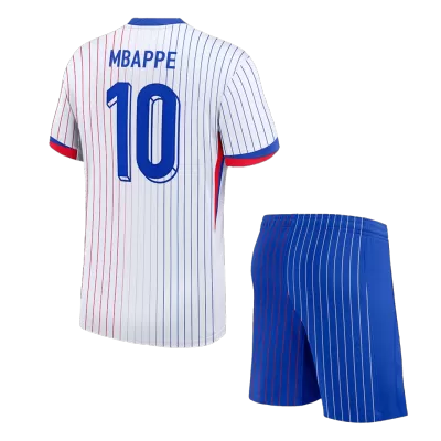 France Cheap Kids Kit MBAPPE #10 Away 2024 (Shirt+Shorts) - Soccer Store Near