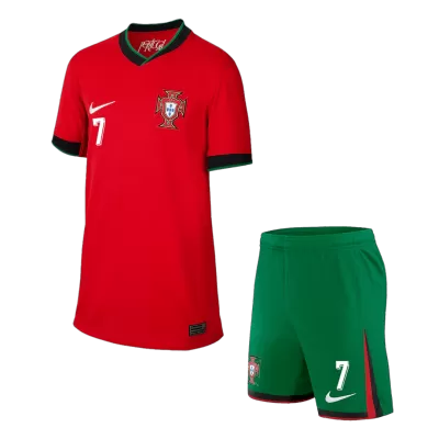 Portugal Cheap Kids Kit RONALDO #7 Home 2024 (Shirt+Shorts) - Soccer Store Near