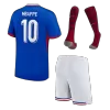 France Cheap Kids Kit MBAPPE #10 Home 2024 (Shirt+Shorts+Socks) - Soccer Store Near