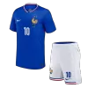 France Cheap Kids Kit MBAPPE #10 Home 2024 (Shirt+Shorts) - Soccer Store Near