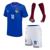 France Cheap Kids Kit MBAPPE #10 Home 2024 (Shirt+Shorts+Socks) - Soccer Store Near