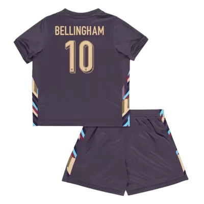 England Cheap Kids Kit BELLINGHAM #10 Away 2024 (Shirt+Shorts) - Soccer Store Near