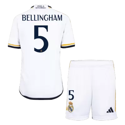 Real Madrid Cheap Kids Kit BELLINGHAM #5 Home 2023/24 (Shirt+Shorts) - Soccer Store Near