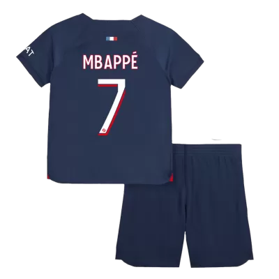 PSG Cheap Kids Kit MBAPPÉ #7 Home 2023/24 (Shirt+Shorts) - Soccer Store Near