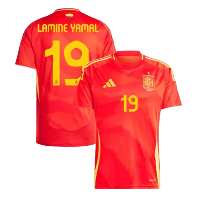 Spain Soccer Jersey LAMINE YAMAL #19 Home 2024 - Soccer Store Near