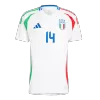 Italy Soccer Jersey CHIESA #14 Away 2024 - Soccer Store Near