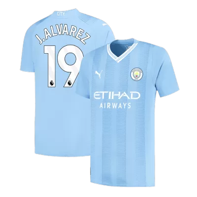 Manchester City Soccer Jersey J.ALVAREZ #19 Home 2023/24 - Soccer Store Near