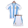 Argentina Cheap Kids Kit Home 2024 (Shirt+Shorts) - Soccer Store Near