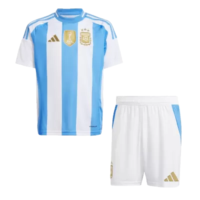 Argentina Cheap Kids Kit Home 2024 (Shirt+Shorts) - Soccer Store Near