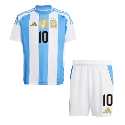 Argentina Cheap Kids Kit MESSI #10 Home 2024 (Shirt+Shorts) - Soccer Store Near