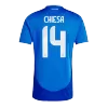 Italy Soccer Jersey CHIESA #14 Home 2024 - Soccer Store Near