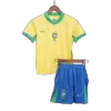 Brazil Cheap Kids Kit Home 2024 (Shirt+Shorts+Socks) - Soccer Store Near