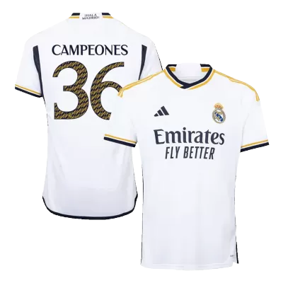 Real Madrid Soccer Jersey CAMPEONES #36 Home 2023/24 - Soccer Store Near