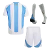 Argentina Cheap Kids Kit Home 2024 (Shirt+Shorts+Socks) - Soccer Store Near