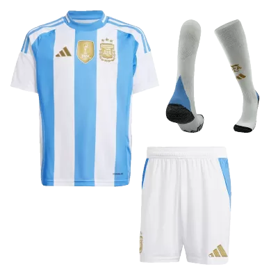 Argentina Cheap Kids Kit Home 2024 (Shirt+Shorts+Socks) - Soccer Store Near