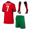 Portugal Cheap Kids Kit RONALDO #7 Home 2024 (Shirt+Shorts+Socks) - Soccer Store Near