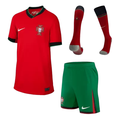 Portugal Cheap Kids Kit Home 2024 (Shirt+Shorts+Socks) - Soccer Store Near