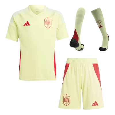 Spain Cheap Kids Kit Away 2024 (Shirt+Shorts+Socks) - Soccer Store Near