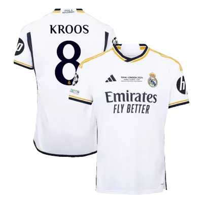 Real Madrid Soccer Jersey KROOS #8 Home 2023/24 -UCL FINAL - Soccer Store Near