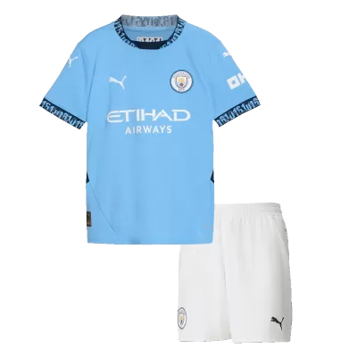 Manchester City Cheap Kids Kit Home 2024/25 (Shirt+Shorts) - Soccer Store Near