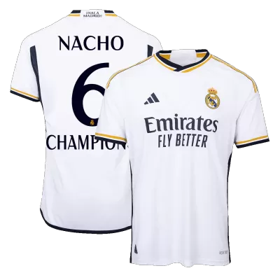 CHAMPIONS Real Madrid Cheap Football Jersey NACHO #6 Home 2023/24 - Authentic Version - Soccer Store Near