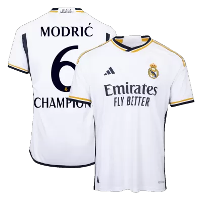 CHAMPIONS Real Madrid Cheap Football Jersey MODRIĆ #6 Home 2023/24 - Authentic Version - Soccer Store Near