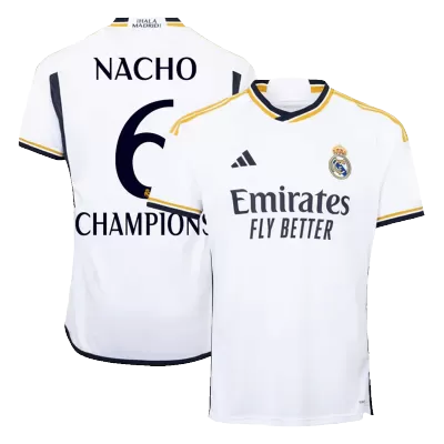 Real Madrid Soccer Jersey NACHO #6 Home 2023/24 Champions - Soccer Store Near