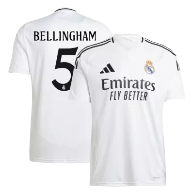 Real Madrid Soccer Jersey BELLINGHAM #5 Home 2024/25 - Soccer Store Near