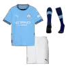 Manchester City Cheap Kids Kit Home 2024/25 (Shirt+Shorts+Socks) - Soccer Store Near