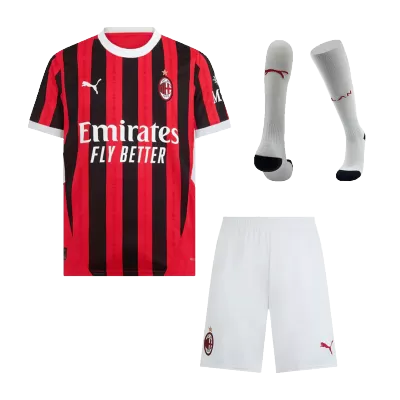 Football Kit AC Milan (Jersey+Shorts+Socks) Home 2024/25 - Soccer Store Near