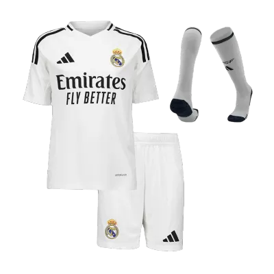 Real Madrid Cheap Kids Kit Home 2024/25 (Shirt+Shorts+Socks) - Soccer Store Near